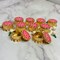 Pink Haldi Kumkum Plastic Holder 1.1 Inch Diameter x 0.5 Inch Deep – Traditional Ritual Haldi Kumkum Container Roli Chawal/Rice Holder for Weddings, Housewarming, Return Gifts, Home Decor